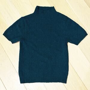 Vintage Pendleton Merino Wool Blend Short‑Sleeve Pullover Sweater – Women’s Sz S